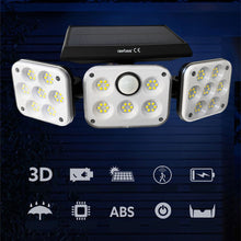 Cargar imagen en el visor de la galería, Foco Solar Led Triple 150 Watios y 2500 Lúmenes Regulable