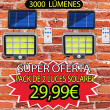 Cargar imagen en el visor de la galería, PACK DE 2 FOCOS SOLARES CON CABLE DE 5 METROS.