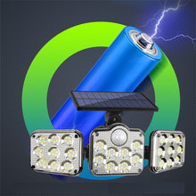 Cargar imagen en el visor de la galería, Foco Solar Led Triple 150 Watios y 2500 Lúmenes Regulable
