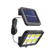 Cargar imagen en el visor de la galería, Pack 2 Focos Solares con 120 LED COB para Interior y Exterior y cable de 5 metros