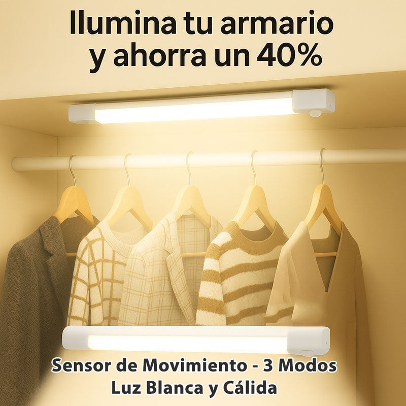 🔥 Pack 3 Barras LED con Sensor de Movimiento y Regulador de Intensidad – 30 cm